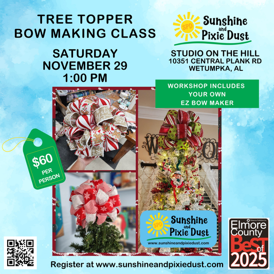 11/29/2025 PM 01:00 Tree Topper Making Class (SPD Studio)