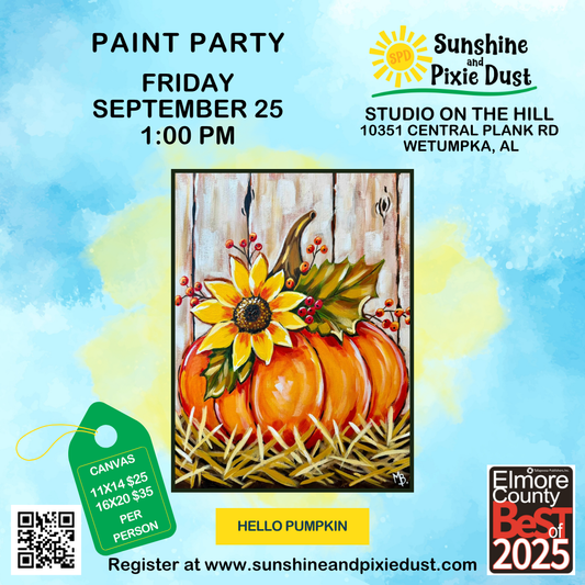 09/25/2026 PM 01:00 Paint Party (SPD Studio)