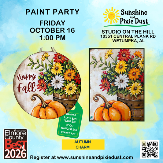 10/16/2026 PM 01:00 Paint Party (SPD Studio)