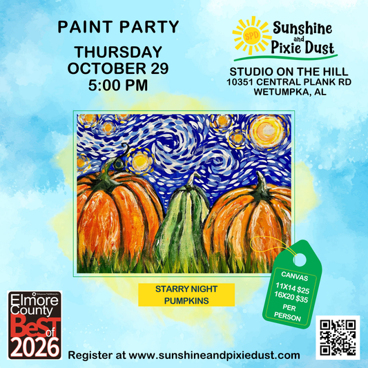 10/29/2026 PM 05:00 Paint Party (SPD Studio)