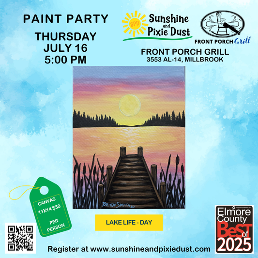 07/16/2026 PM 05:00 Paint Party (Front Porch Grill)