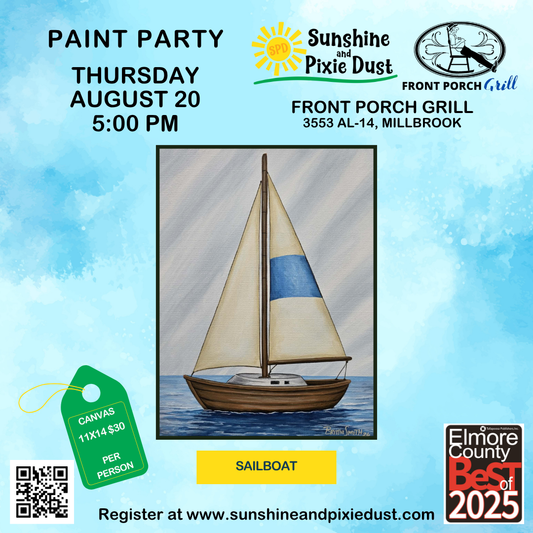 08/20/2026 PM 05:00 Paint Party (Front Porch Grill)