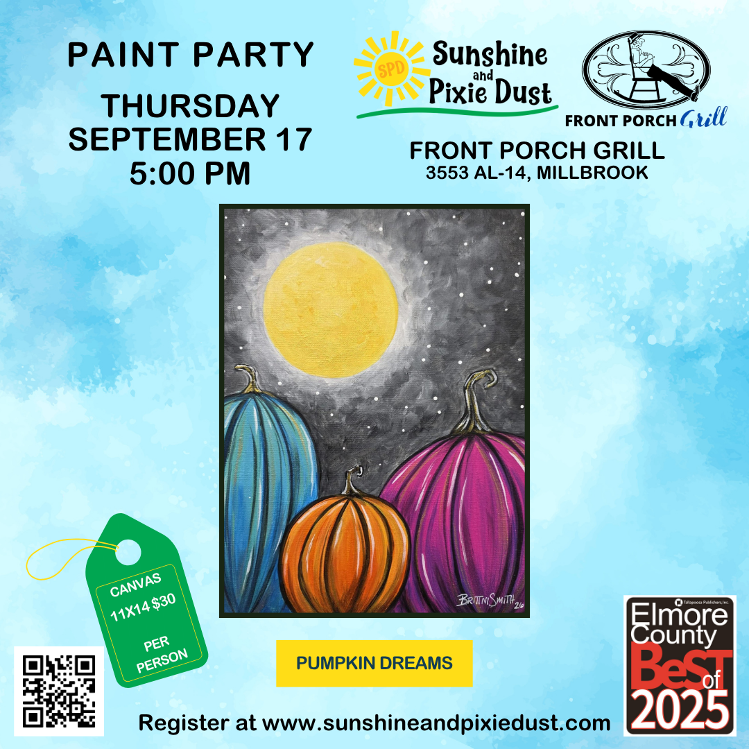 09/17/2026 PM 05:00 Paint Party (Front Porch Grill)