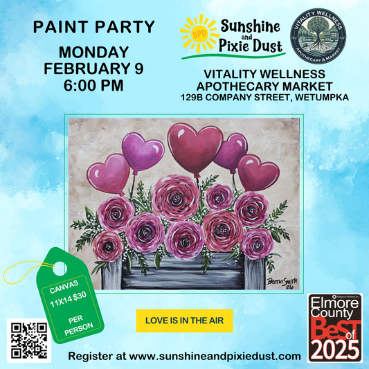 02/09/2026 PM 06:00 Paint Party (Vitality Wellness Apothecary Market)