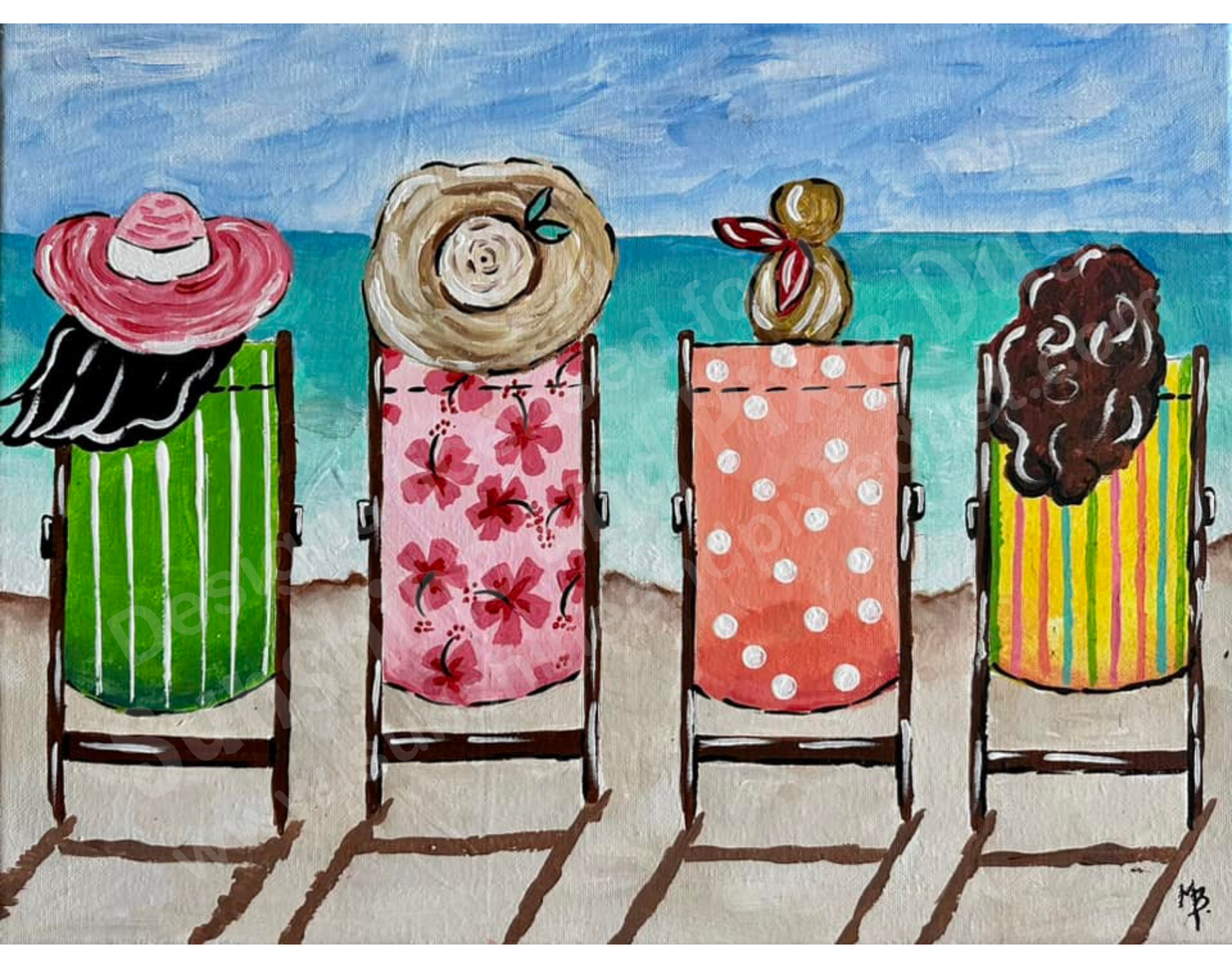 Seaside Friends 4 Acrylic Paint Kit