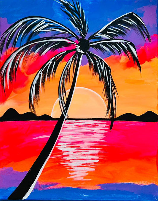 Sunset Palm Acrylic Paint Kit