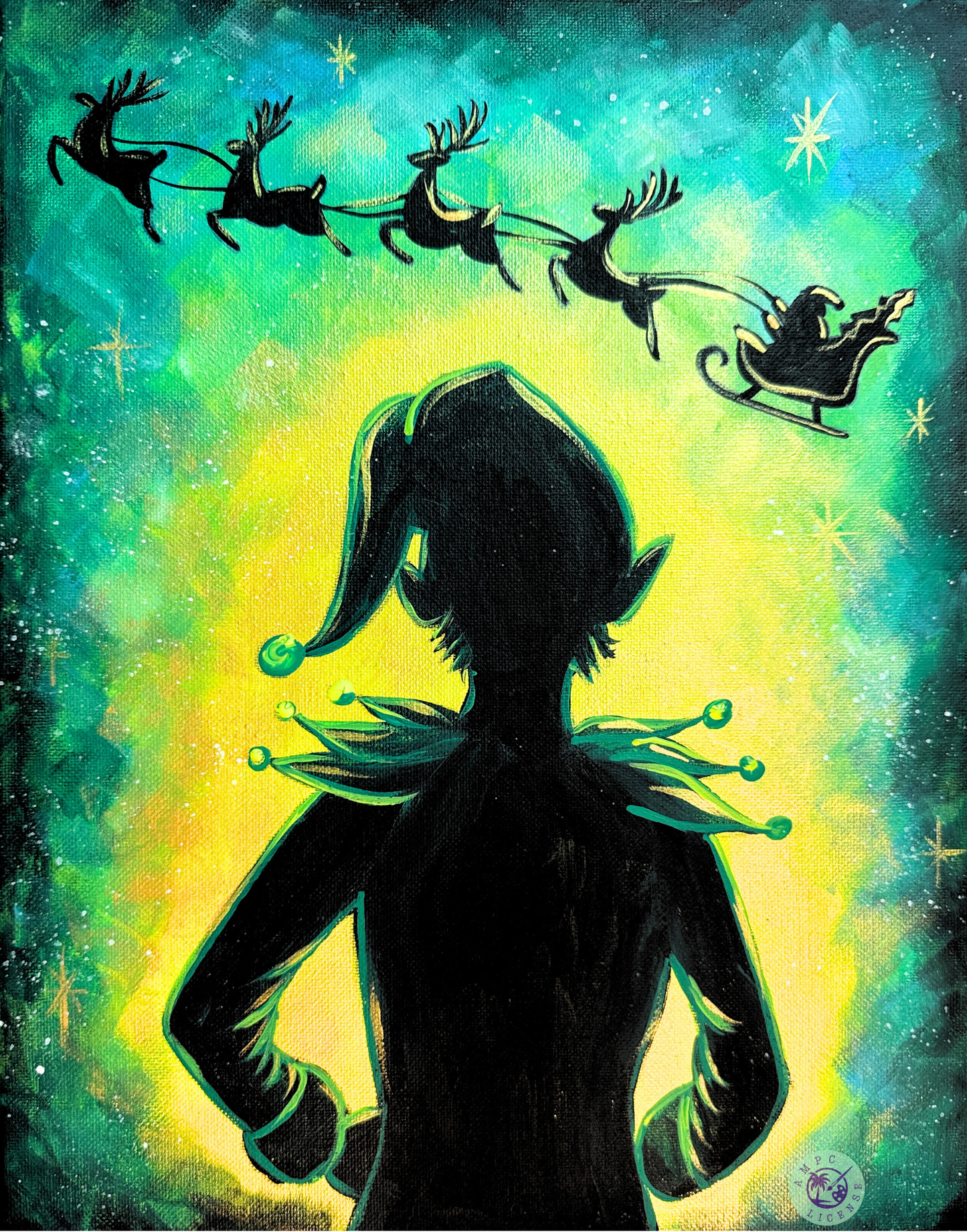 When Dreams Take Flight Elf 11x14 Canvas Paint Kit – DIY Art Set All Ages, Traced Canvas, Brushes & Instructions, Quality Craft Project Gift