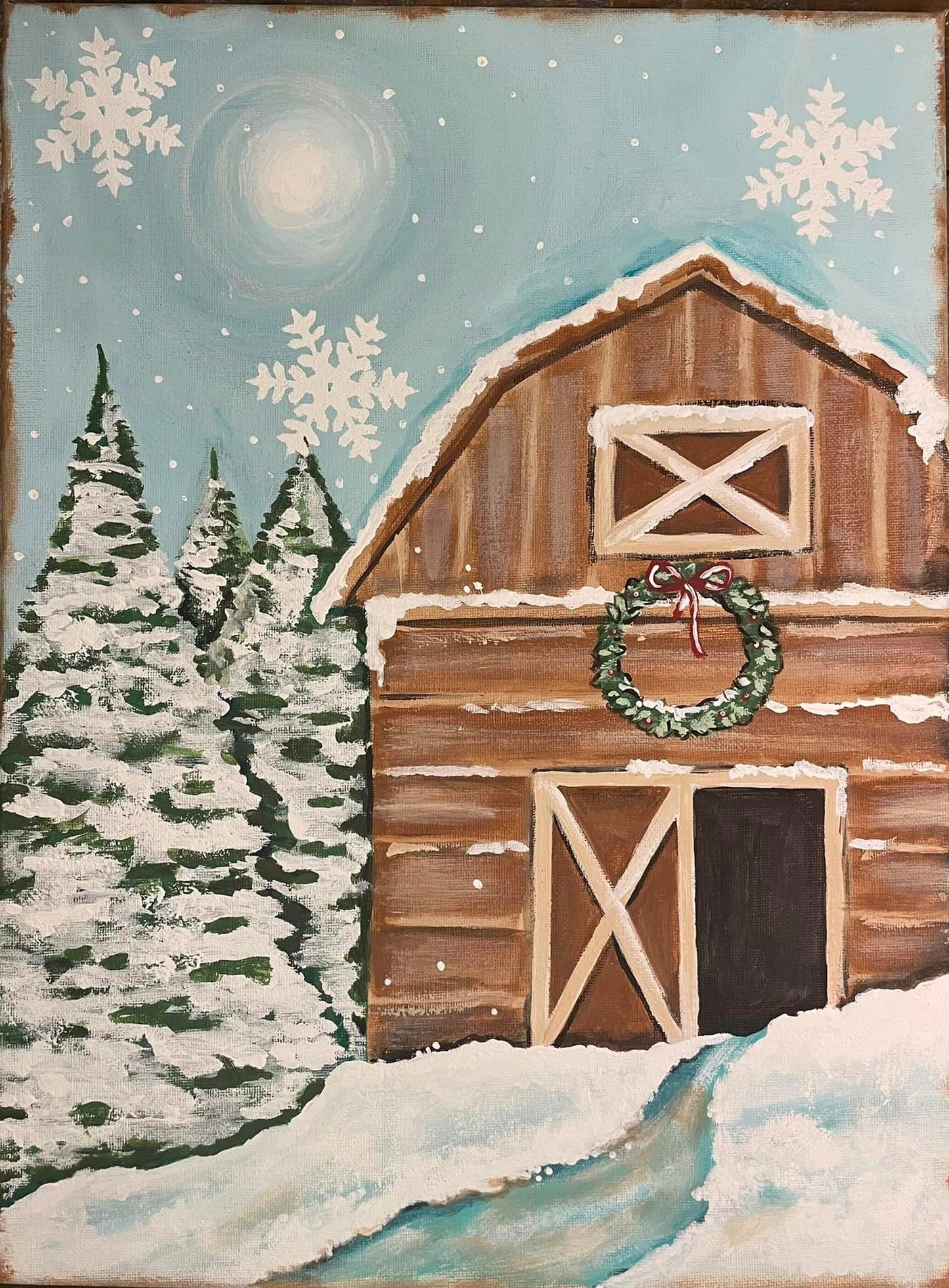 Winter Barn Acrylic Paint Kit