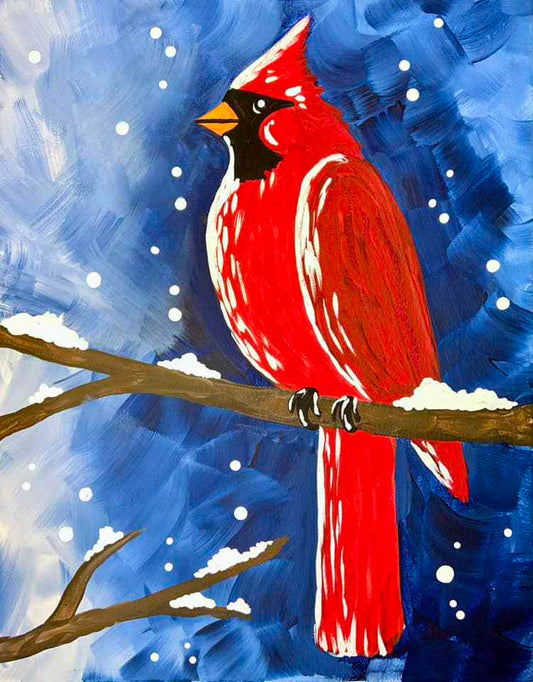 Winter Cardinal Acrylic Paint Kit