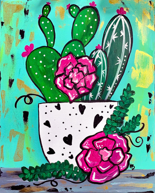 Spring Cactus Paint Kit